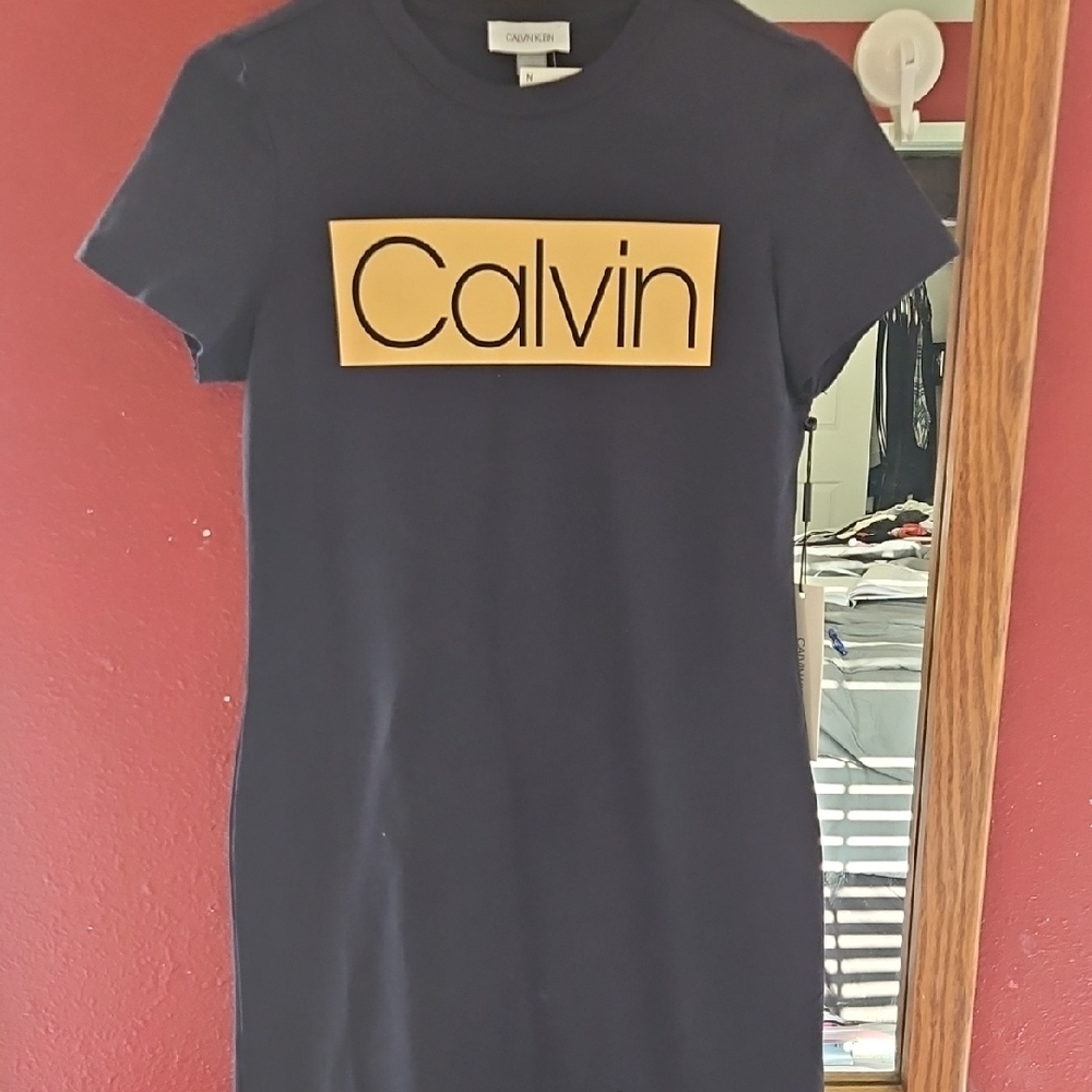 Calvin Klein Black T-Shirt Dress
